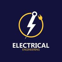 electrical engineering logo on isolated background vector