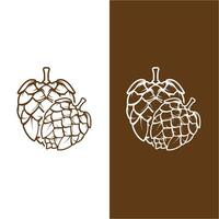 set of Pinecone icon logo vector