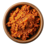 Homemade Red Curry and Chili Paste in Bowl on Transparent Background png