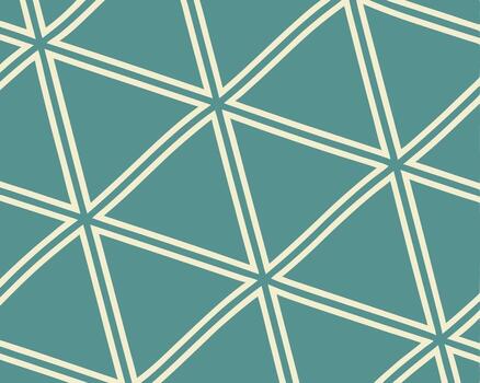 geométrico modelo presentando verde azulado y crema triangulos formando un resumen antecedentes para diseños y decoración vector