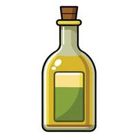 A bottle of olive oil on a white background vector