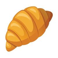 A croissant is shown on a white background vector