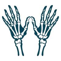 Two hands with bones on them vector