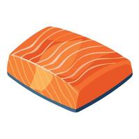Salmon on a white background vector