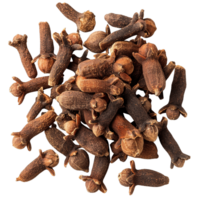 Top View of Aromatic Whole Clove Spice Piles on a Transparent Background png