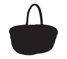 Picnic basket silhouette icon image. vector