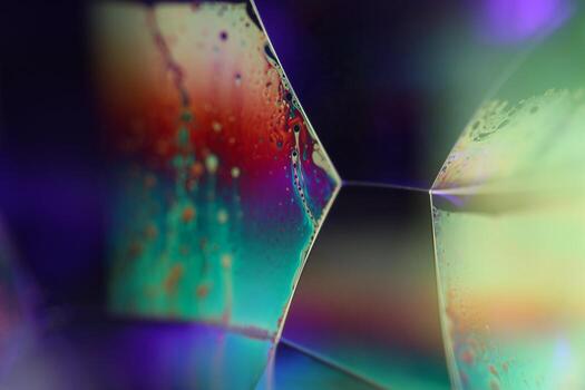 multicolor líquido conexión líneas, macro vista, surrealista colores, brillante físico efectos, azul y verde agua abstracción foto