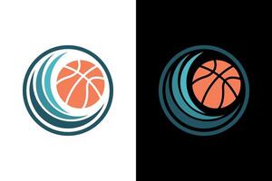 Basketball icon with modern design elements vector