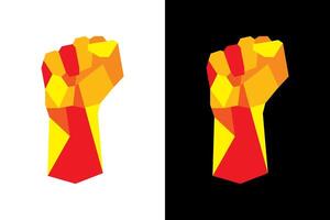 Geometric Fist Symbolizing Power and Protest vector