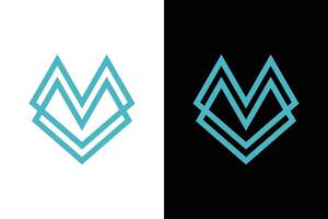 Modern Teal Chevron Abstract Logo Design vector
