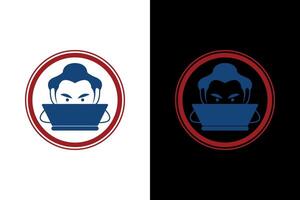 Tech Vigilante Logo with Intense Gaze vector