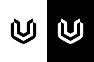 Modern Abstract Geometric Shield Logo Design vector