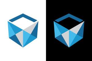 Modern Abstract Cube Logo Design vector