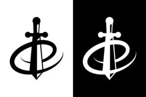 Modern Abstract Sword Logo Illustration vector