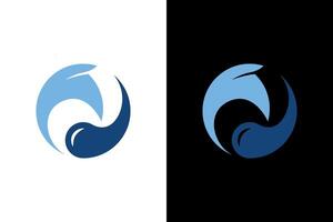 Elegant Blue Yin Yang Harmony Symbol vector