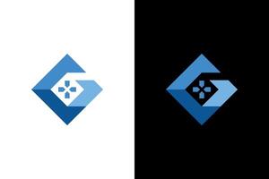 Geometric Game Controller Logo Graphic Design vector