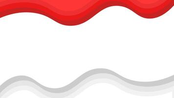 Dynamic Wavy Layers Red and White vector