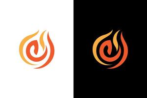 Stylized Flame Design Graphic Element vector