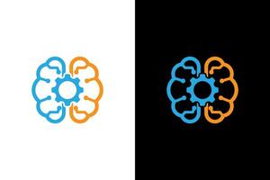 Brain and Gear Technology Concept Artwork vector