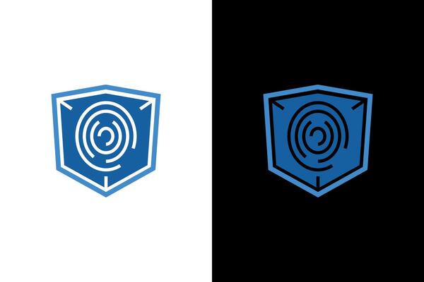 Abstract Shield Logo with Concentric Circles