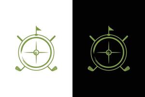 Minimalist Golf Direction and Precision Emblem vector