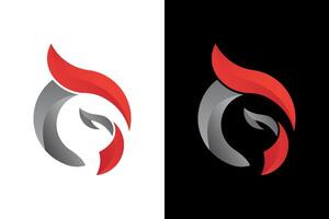 Dynamic Circular Abstract Gaming Logo Design vector