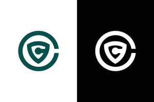 Modern Shield Letter C Logo Collection vector
