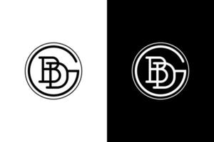 Modern BDG Initials Circle Logo Design vector