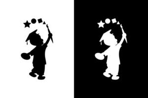 Creative Learning Little Graduate with Shapes vector