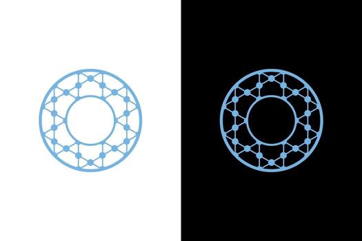 interconectado nodos circular geométrico diseño elemento vector