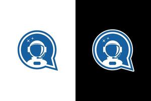 Astronaut Talking in Space Speech Bubble vector