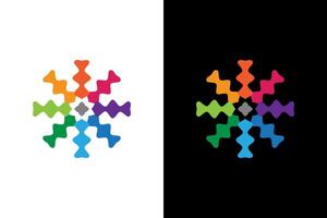 Abstract Colorful Geometric Shapes Illustration Design vector