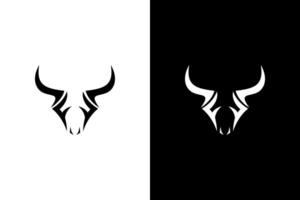 Abstract Bull Head Minimalist Illustration vector