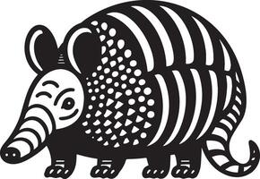 Armadillo Sketch Drawing. vector
