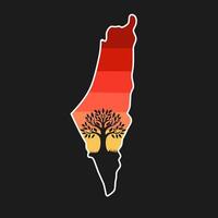 Olive Trees in Sunset Design Perfect for Sticker, etc vector