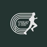 Running Man Track and Field Design Perfect for Print, Apparel, etc vector