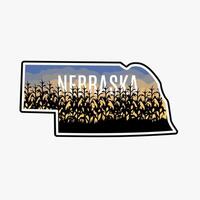 Nebraska Corn Field in Sunset Perfect for Print, Apparel, etc vector