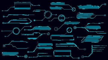 Futuristic interface design elements collection vector