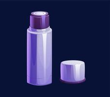 Herbal and fruit tea thermal flask container vector