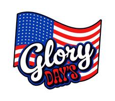 USA glory days vintage Y2K sticker or symbol vector