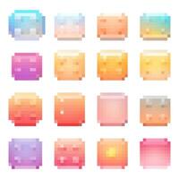 Colorful blocks displaying various gradients and textures arranged in a grid pattern for design and artistic use vector