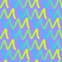 Vibrant and playful pattern featuring wavy lines in striking colors and a colorful background. vector