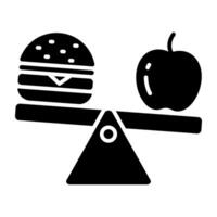 Trendy design icon of balanced diet vector