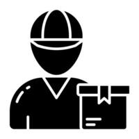 A unique design icon of delivery boy vector
