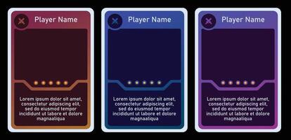 cool design card game template and two color blend. for card template, playing cards and game design vector
