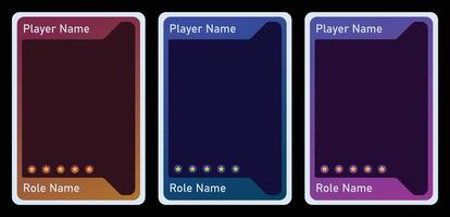 complete design card game template with two color blend. for card template, playing cards and game design. for tcg, player card,. vector