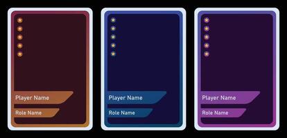 complete card game template with two color blend. for card template, playing cards and game design. for tcg, player card, etc. vector