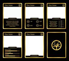 trading game template with simple concept and luxurious gold and black color theme vector