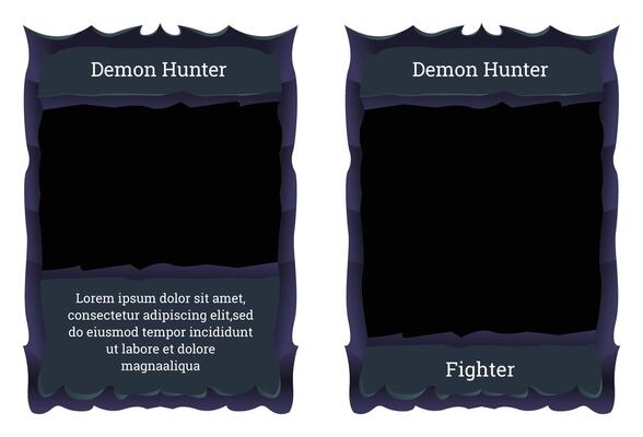 game card border template with ancient dragon scales theme and dark blue color. for trading cards, cards in games