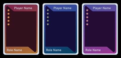 complete design card game template and two color blend. for card template, playing cards and game design. for tcg, player card, etc. vector